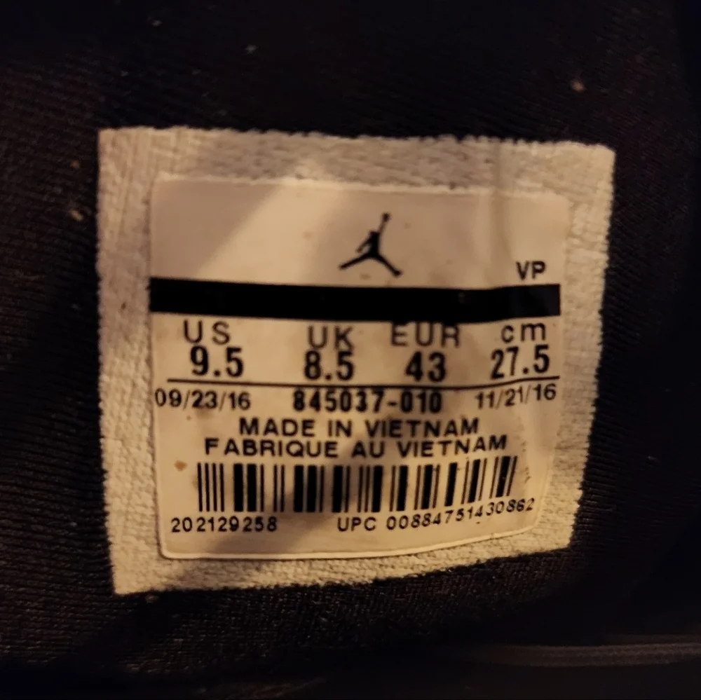 Nike Air Jordan 31 XXXi Black Cat Black/White 845037-010 Retro Sneakers Mens 9.5